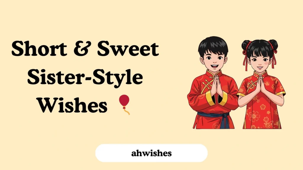 Short & Sweet Sister-Style Wishes