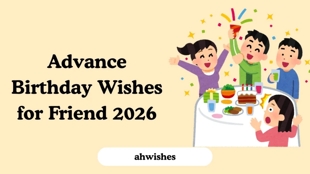 Advance Birthday Wishes for Friend