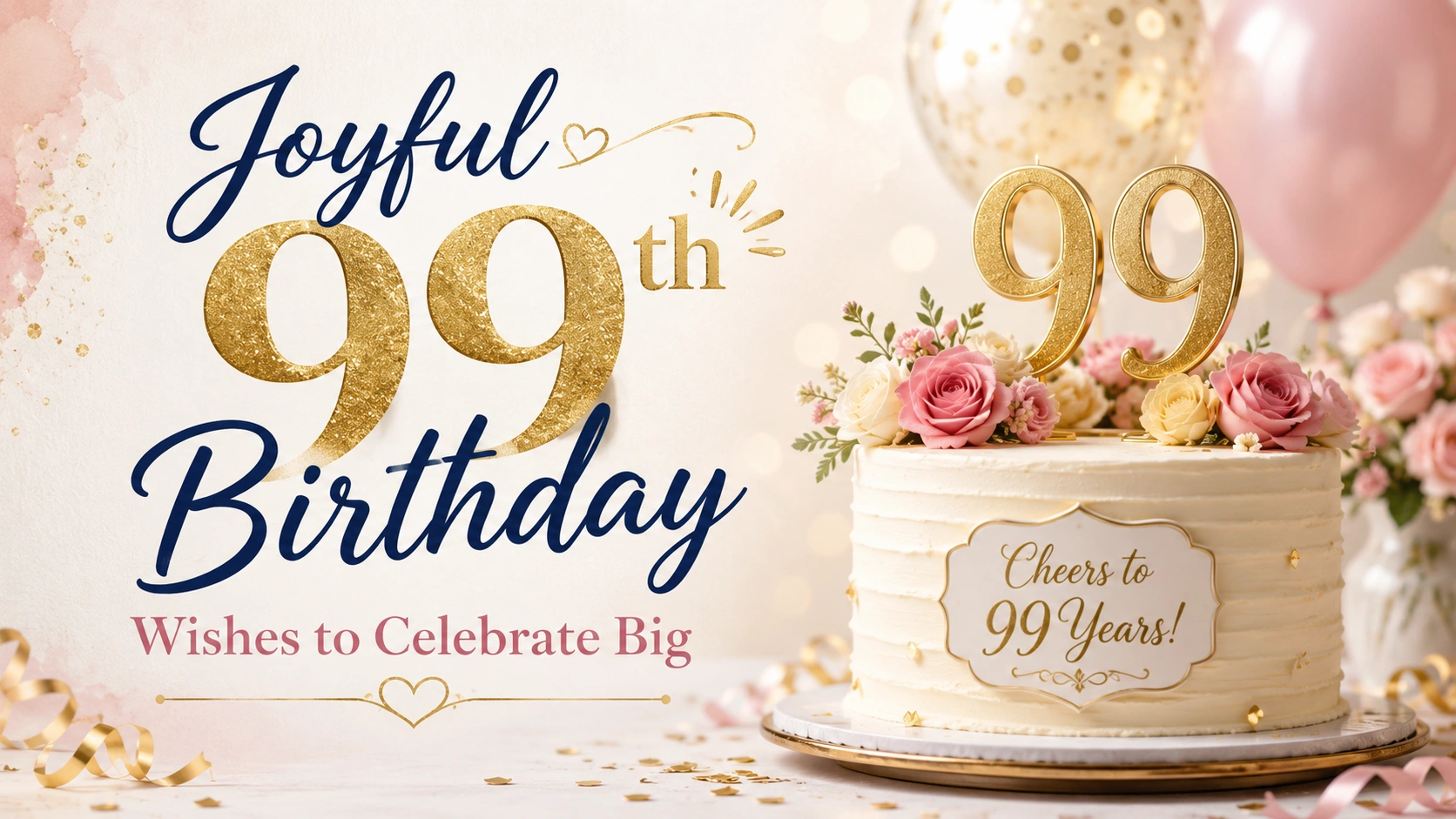 Joyful 99th Birthday Wishes to Celebrate Big