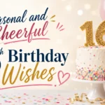 Personal and Cheerful 16th Birthday Wishes