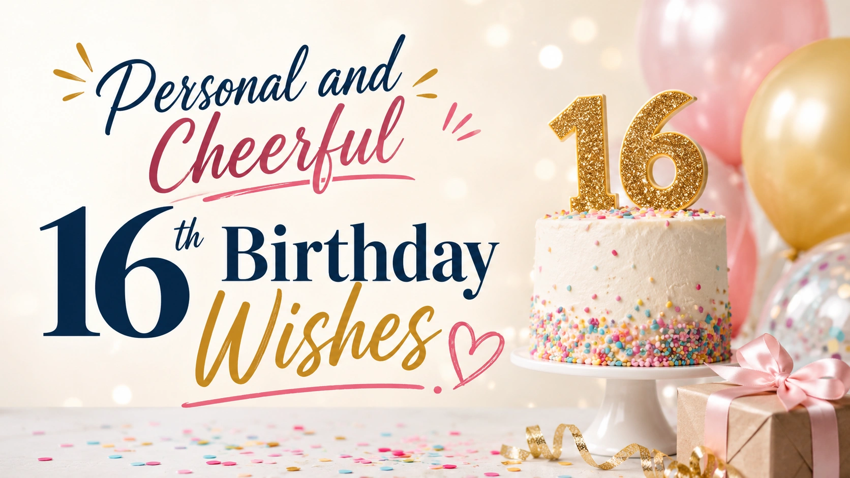 Personal and Cheerful 16th Birthday Wishes