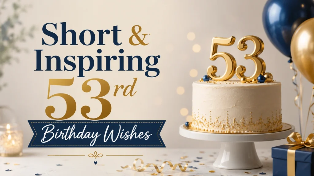 Short & Inspiring 53rd Birthday Wishes