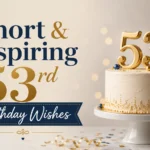 Short & Inspiring 53rd Birthday Wishes