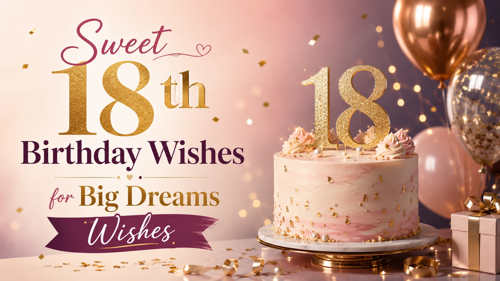 Sweet 18th Birthday Wishes for Big Dreams