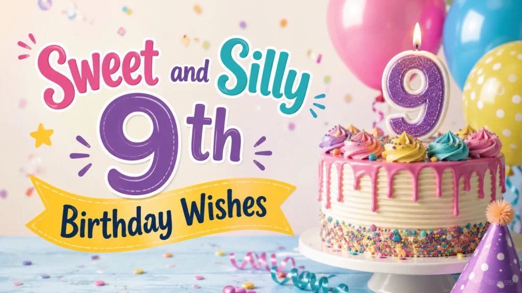 Sweet and Silly 9th Birthday Wishes