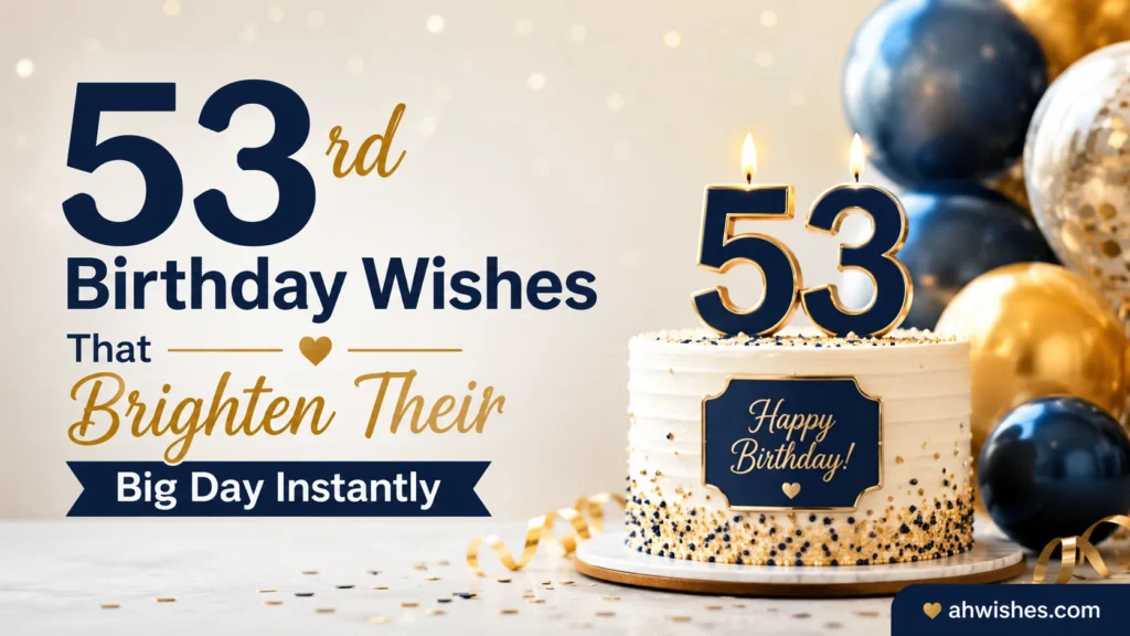53rd Birthday Wishes That Brighten Their Big Day Instantly