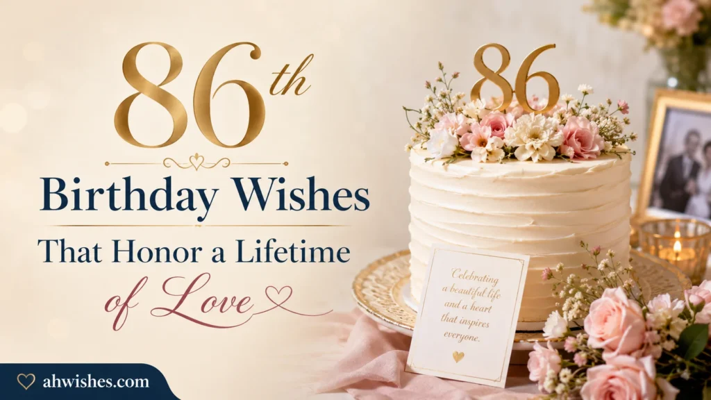 86th Birthday Wishes That Honor a Lifetime of Love