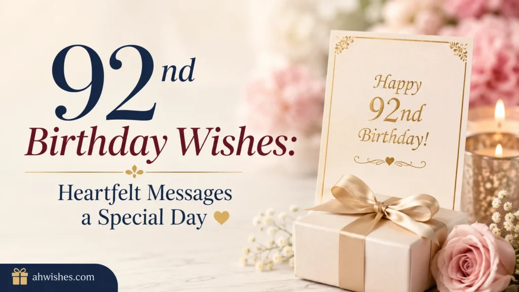 92nd Birthday Wishes: Heartfelt Messages a Special Day