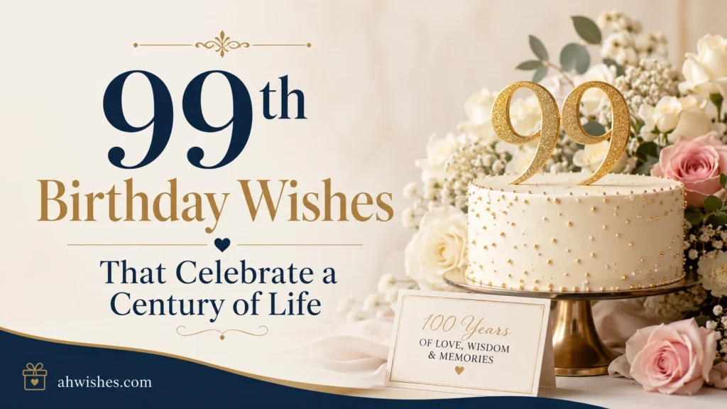 99th Birthday Wishes That Celebrate a Century of Life